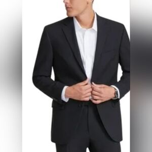 VAN HEUSEN Modern Fit Black Stripped Blazer W/ 3 Buttons New Never Worn Size 46R